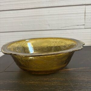 Federal Glass 1976 RECOLLECTION 9 1/2" Amber Vintage‎ Bowl